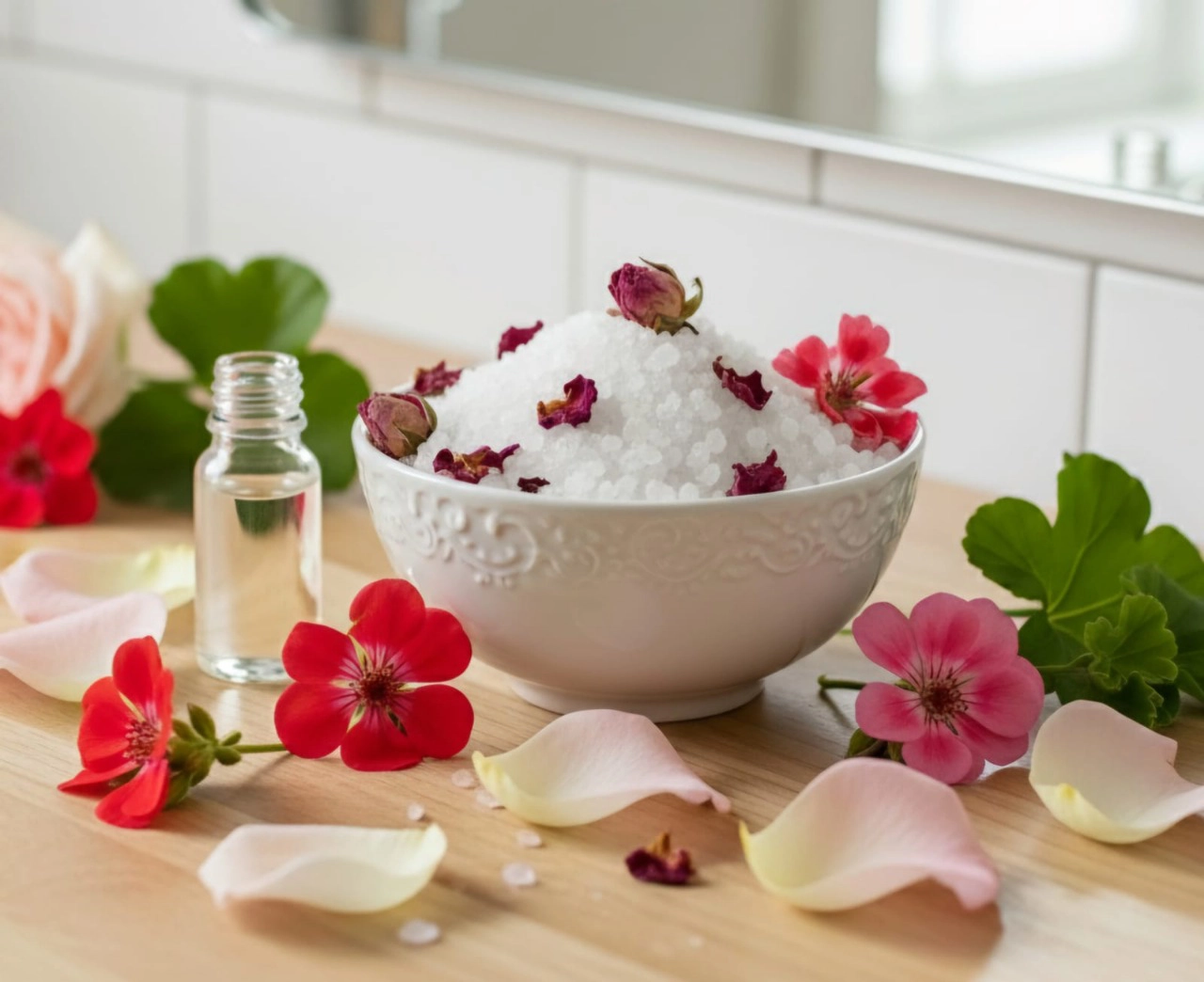 Rose Geranium Bath Salt 250ml